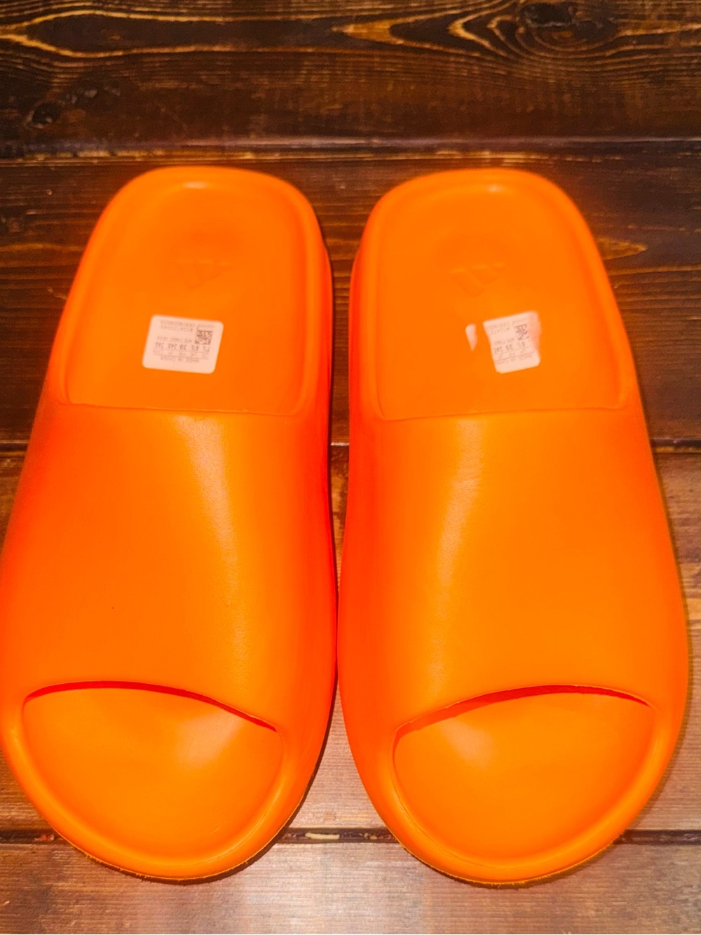 adidas Kids Orange Slide Sandals